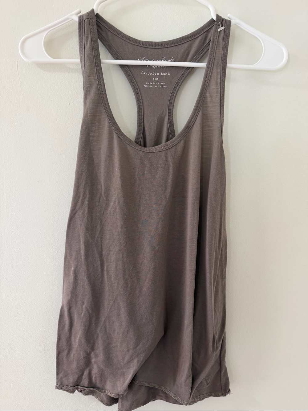 American Eagle Outfitters Taupe Racerback Tank